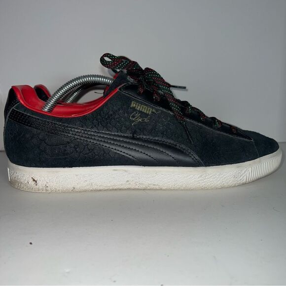 Puma Clyde GCC Men’s Size US 10.5 Black/Red 'Made In Italy' - Picture 1 of 10